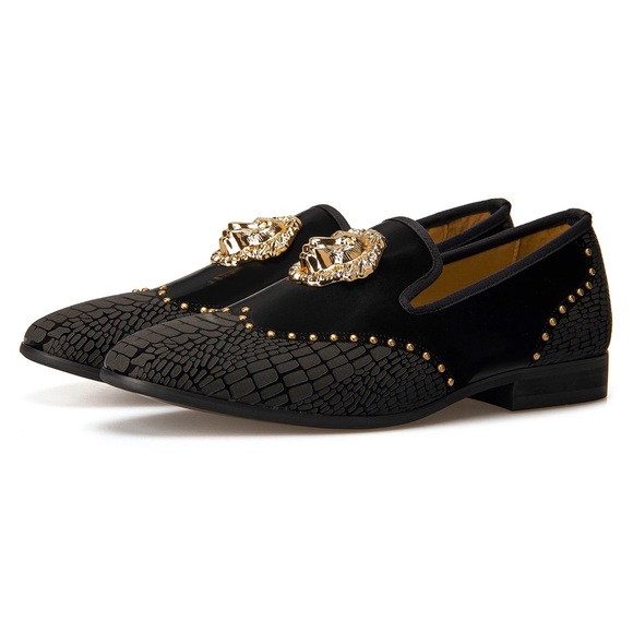 Men’s Tiger black loafers